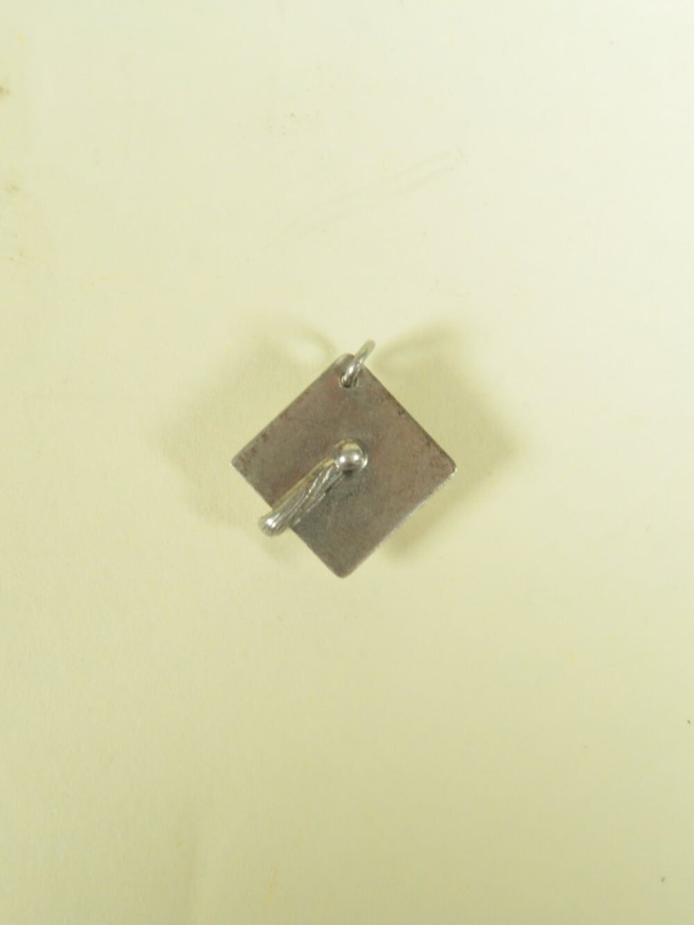 Vintage Graduation Cap Charm Sterling Silver 925 Gift For Graduates